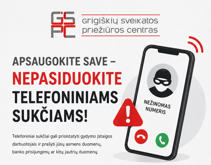 Svarbi informacija pacientams